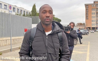 Rudy Guede al tribunale di Viterbo