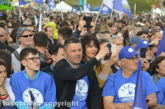 Il ministro Matteo Salvini a Tarquinia lido