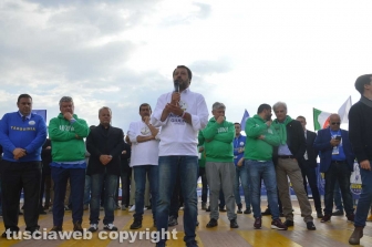 Il ministro Matteo Salvini a Tarquinia lido