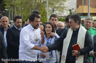 Il ministro Matteo Salvini a Tarquinia lido