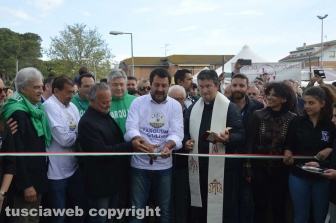 Il ministro Matteo Salvini a Tarquinia lido