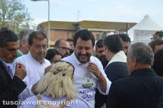Il ministro Matteo Salvini a Tarquinia lido