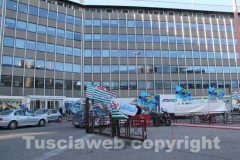 Il sit-in alla Cittadella della salute