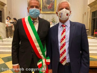 Santa Rosa 2021 - La messa del 3 settembre - Il sindaco Giovanni Arena con il presidente del sodalizio Massimo Mecarini