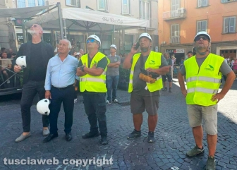 Viterbo - Santa Rosa - Il montaggio di Dies Natalis a San Sisto