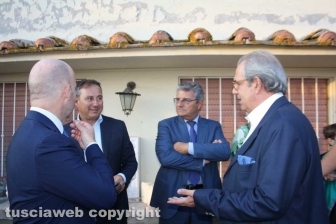 Domenico Merlani, Angelo Camilli (vice presidente Unindustria), Maurizio Tarquini (direttore Unindustria) e Marcello Bertoni (vice direttore Unindustria)