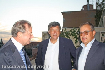 Filippo Tortoriello (presidente Unindustria), Lorenzo Tagliavanti (presidente Camera di Commercio di Roma) e Domenico Merlani (presidente Camera di Commercio Viterbo)