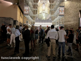 Viterbo - La macchina di Santa Rosa illumina la città - Prova luci di Gloria