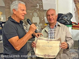 Viterbo - La consegna degli attestati di socio onorario del Sodalizio dei facchini di Santa Rosa