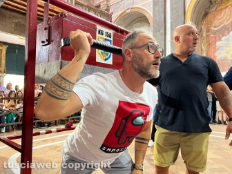 Viterbo - Prove di portata della macchina di Santa Rosa 2024
