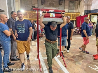 Viterbo - Prove di portata della macchina di Santa Rosa 2024