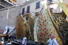 Macchina di santa Rosa - Inizia il montaggio
