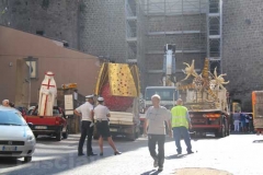 Macchina di santa Rosa - Inizia il montaggio