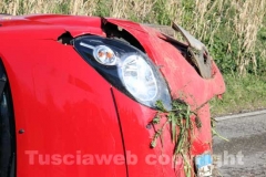 L\'auto dopo lo schianto