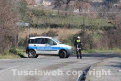 La polizia locale sul posto per i rilievi