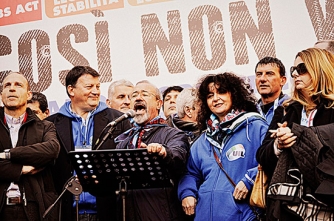 Sciopero generale - La camera sindacale viterbese a Roma - Carmelo Barbagallo, segretario generale nazionale Uil