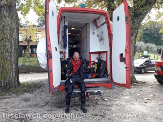 Montefiascone - Le ricerche dello scomparso - Il nucleo sommozzatori dei vigili del fuoco