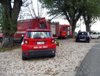 Lago di Bolsena - Le ricerche del disperso - Il nucleo sommozzatori dei vigili del fuoco, i carabinieri e la protezione civile