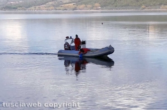 Lago di Bolsena - Le ricerche del disperso - I vigili del fuoco