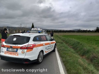 Viterbo - Scontro auto - bus