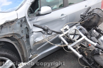 Viterbo - Scontro auto - moto