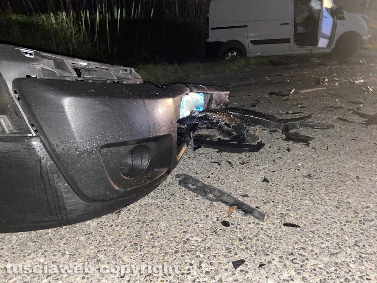 Viterbo - L'incidente sulla Tuscanese