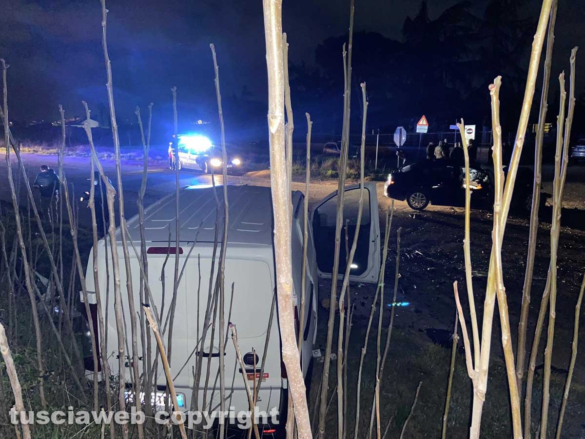 Viterbo - L'incidente sulla Tuscanese