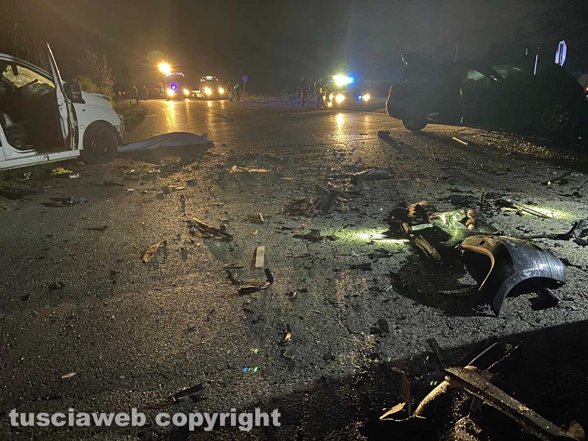 Viterbo - L'incidente sulla Tuscanese