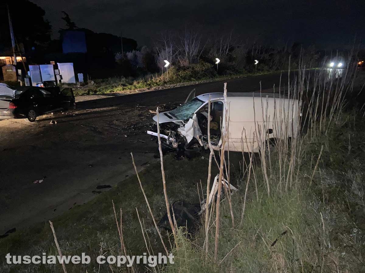 Viterbo - L'incidente sulla Tuscanese