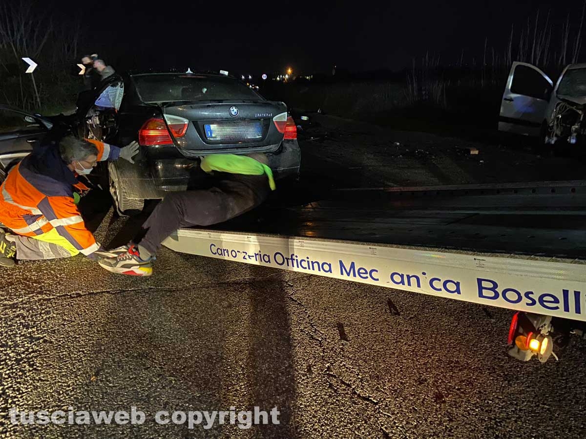 Viterbo - L'incidente sulla Tuscanese