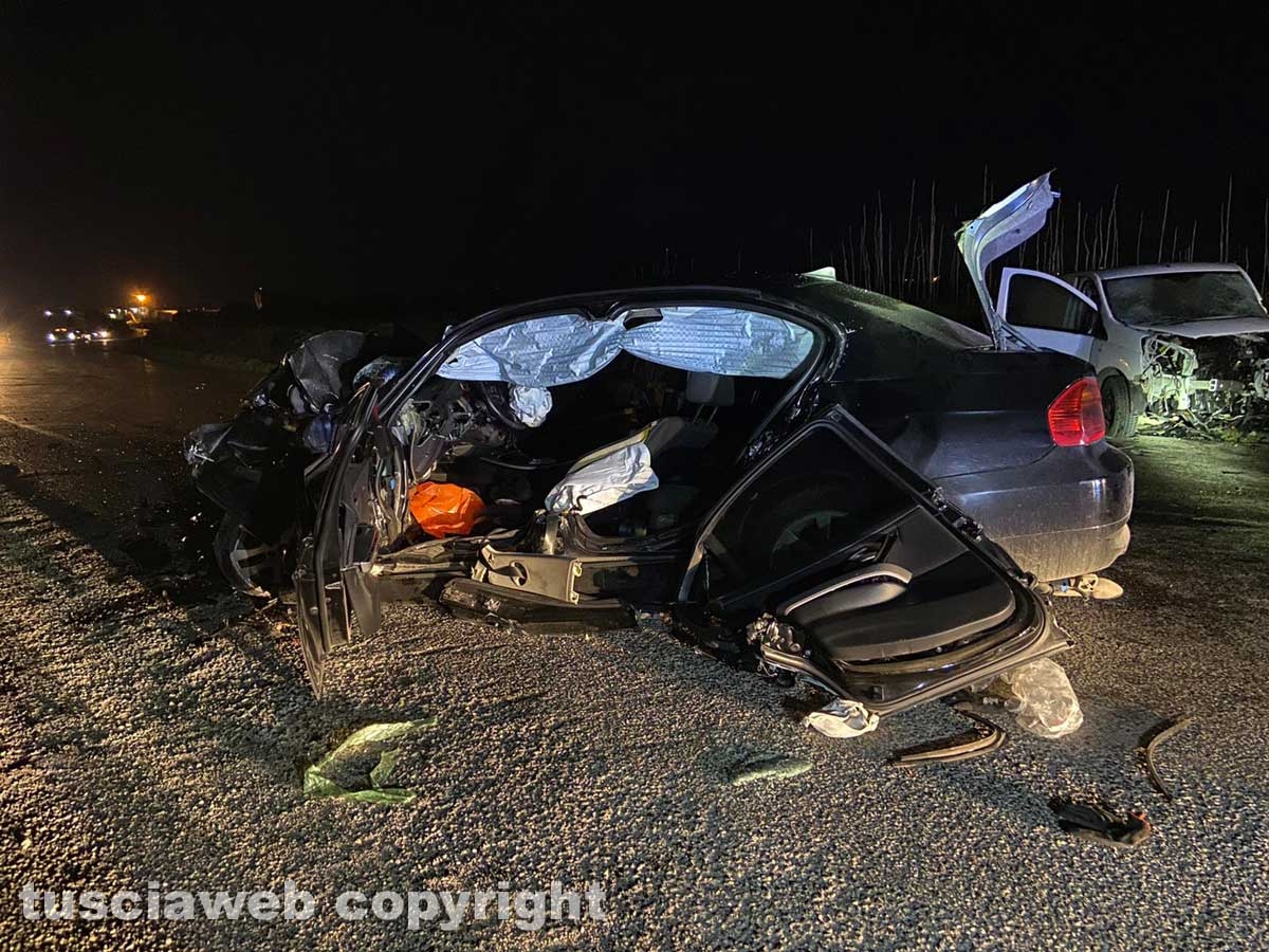 Viterbo - L'incidente sulla Tuscanese