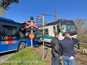 Soriano nel Cimino - Scontro pullman-treno