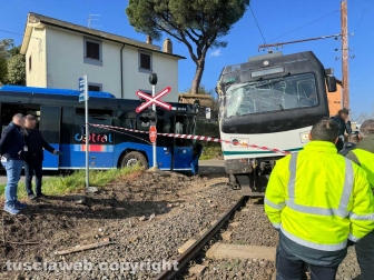 Soriano nel Cimino - Scontro pullman-treno