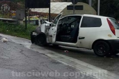 senza-titolo-Caprarola - Scontro tra auto, paura per una fuga di gas