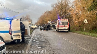 Scontro tra tre auto sulla Teverina