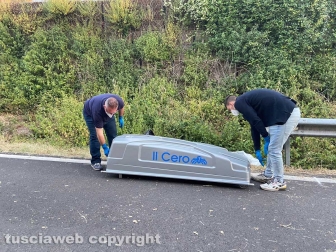 Vetralla - Scooter sbanda su strada Carcarelle - La polstrada