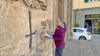 Scritte sataniche sulla chiesa di San Faustino - L'intervento di Eleonora Petrilli, biologa nutrizionista viterbese