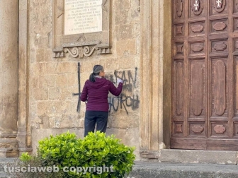 Scritte sataniche sulla chiesa di San Faustino - L'intervento di Eleonora Petrilli, biologa nutrizionista viterbese