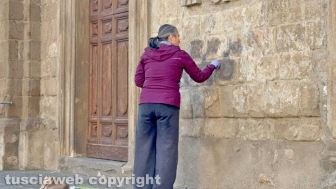 Scritte sataniche sulla chiesa di San Faustino - L'intervento di Eleonora Petrilli, biologa nutrizionista viterbese