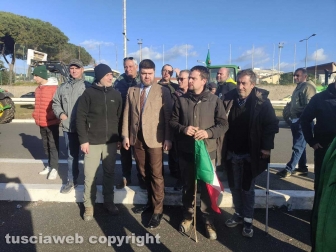 Viterbo - Alessandro Romoli tra gli agricoltori in protesta