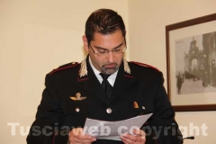 Il maggiore Raffaele Gesmundo, comandante della compagnia carabinieri di Viterbo