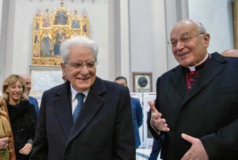 Viterbo - Santa Rosa - Sergio Mattarella e Lino Fumagalli