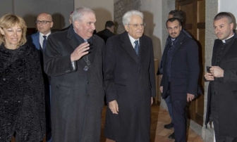 Viterbo - Santa Rosa - Il presidente della Repubblica Sergio Mattarella e Giuseppe Fioroni