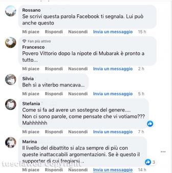 Sgarbi spregia i gay e su Facebook è rivolta