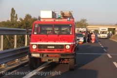 Viterbo - Superstrada - L'intervento dei vigili del fuoco