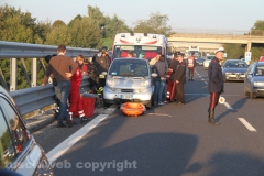Viterbo -  Superstrada - L\'intervento dei vigili del fuoco