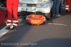 Viterbo -  Superstrada - L\'intervento dei vigili del fuoco