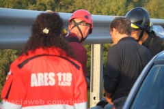 Viterbo -  Superstrada - L\'intervento dei vigili del fuoco