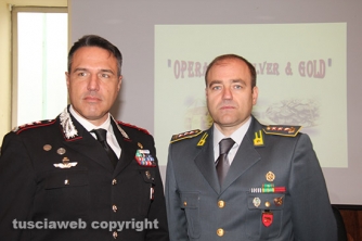 I colonnelli Mauro Conte e Giosuè Colella, comandanti provinciali dei carabinieri e della finanza