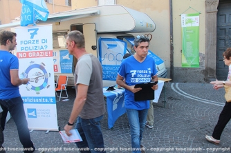 La manifestazione Sap agli Almadiani